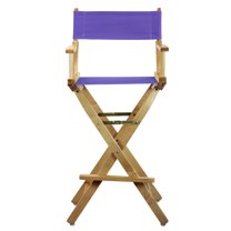 "30" Director's Chair Natural Frame-Purple Canvas"