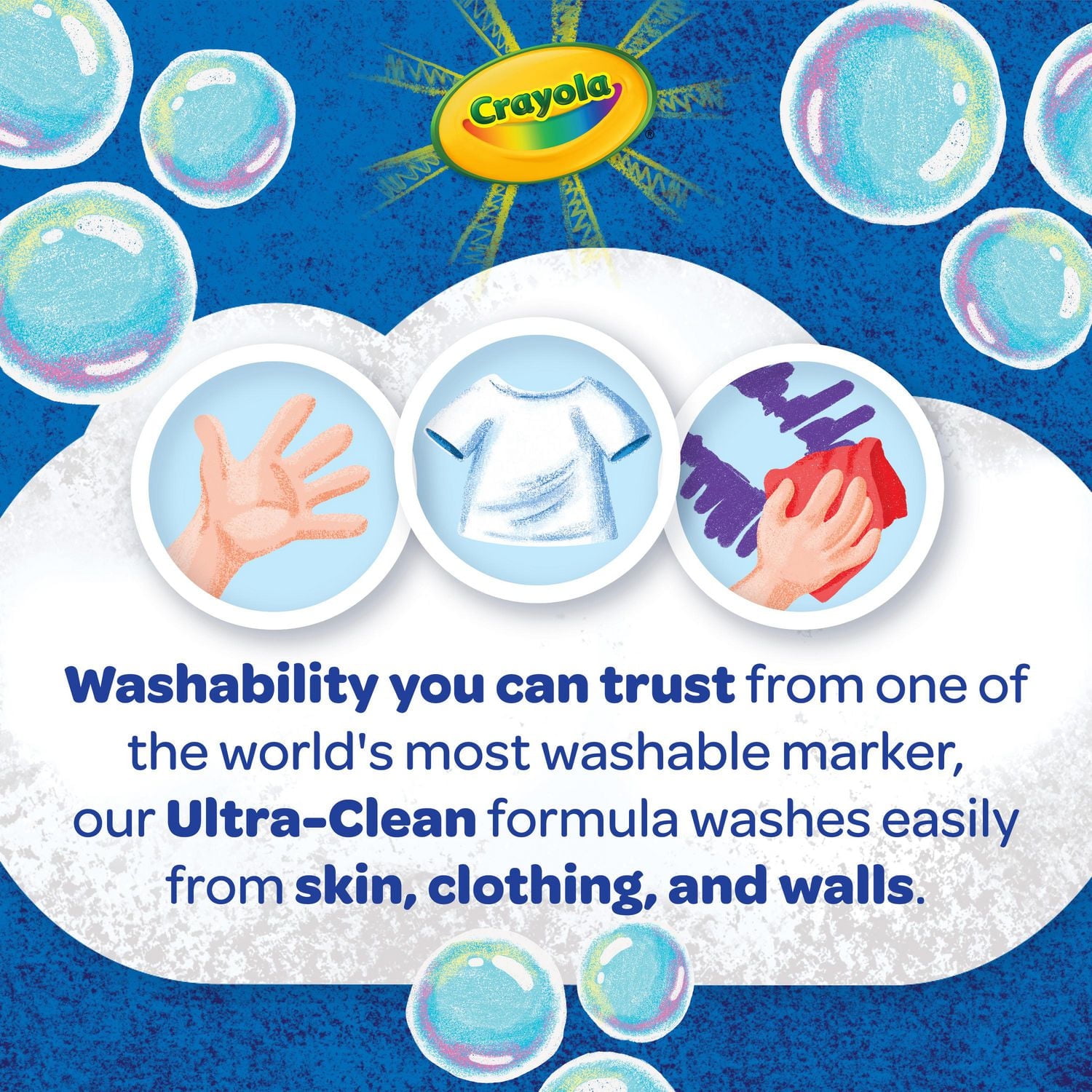 Crayola Ultra-Clean Washable Fine Line Markers, Classic