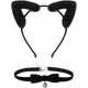 thumbnail image 1 of wonima44 YARIEW Black Cat Ears Headband with Bow Tie Bell Collar Set for Women Furry Cat Costume for Halloween Party Costume Hair Accessories, 1 of 1