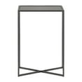 thumbnail image 4 of Kate and Laurel Jaspur Modern Narrow End Table, 16 x 8 x 24, Tinted Glass and Gray Metal, Decorative Contemporary Glass and Metal Side Table for Use as Bedroom Nightstand or Living Room Accent, 4 of 7