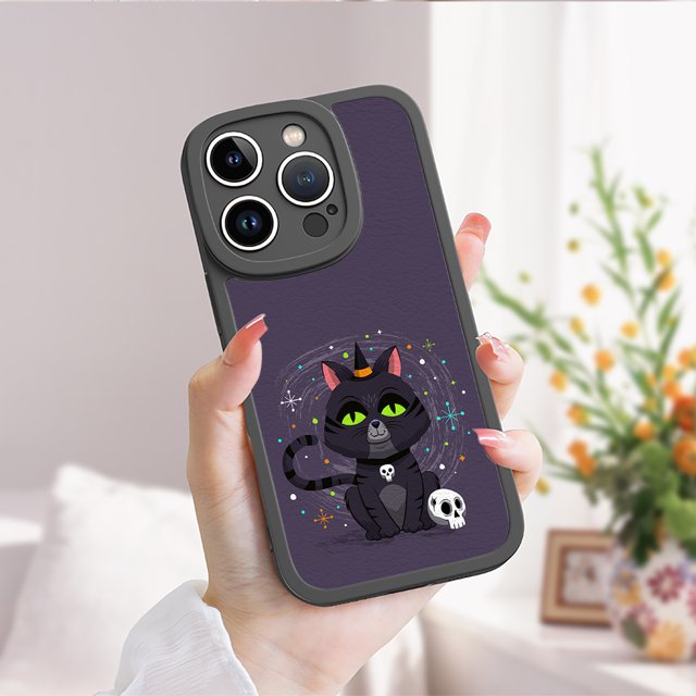 Manténgase a la moda con nuestra funda de teléfono de goma TPU con dibujos animados para la serie iPhone