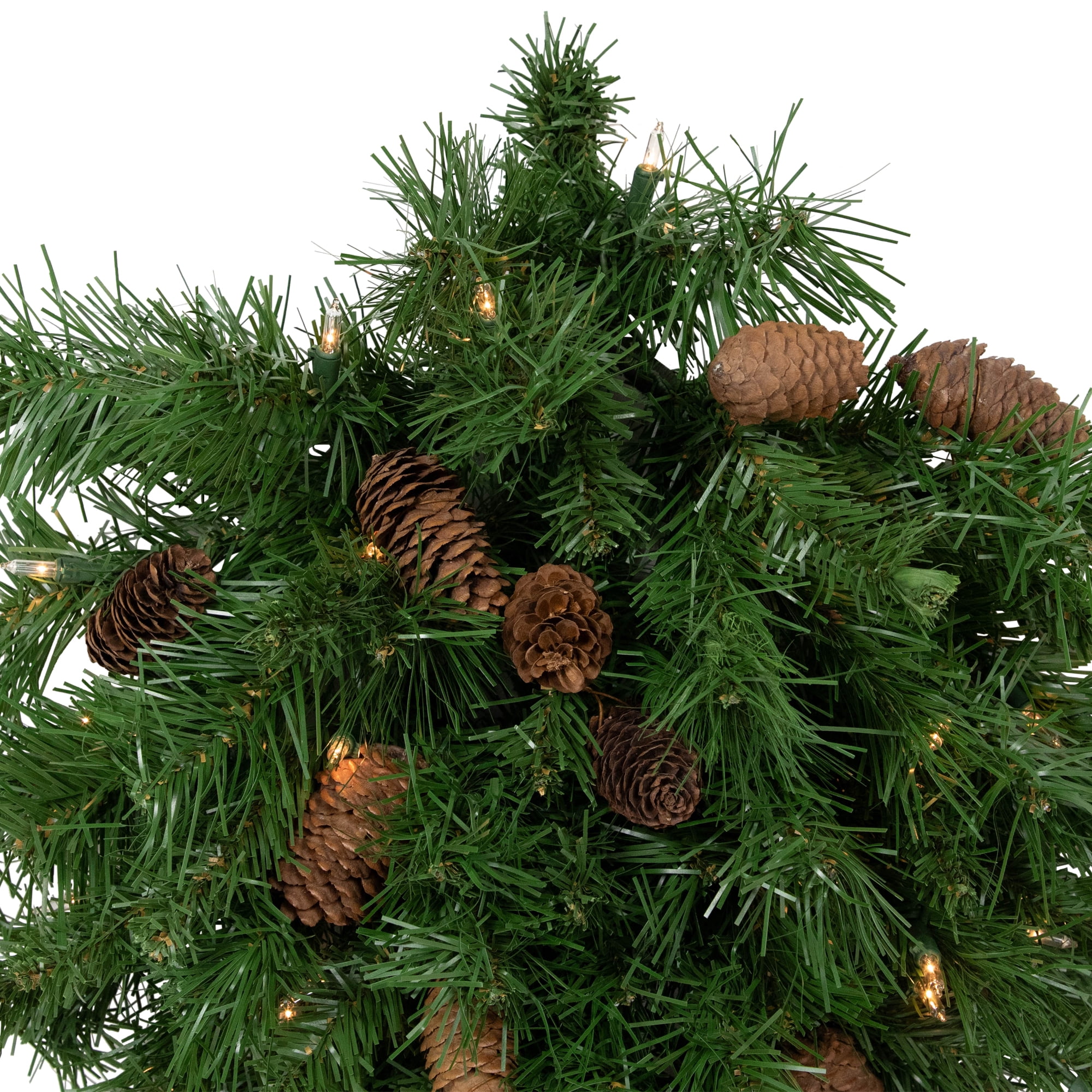 Northlight 30" Prelit Dakota Red Pine Artificial Christmas Teardrop Swag - Clear Lights