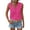 Hot Pink, variant on Crochet Lace Shirts for Women Boho Beach Vacation Tank Tops Hollow Out V Neck Shirt Summer Sleeveless Blouses Solid Color Cotton Tank Top