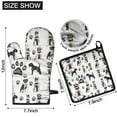 thumbnail image 6 of Schnauzer Dogs Kitchen Oven Mitt and Pot Holder Sets 2 Pcs for Baking, Cooking and Grilling, Heat Resistant Up To 392 °F, 6 of 7