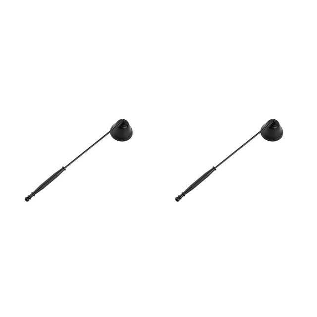 Monstrate Extintor de velas de acero inoxidable para bodas, apagador de mechas de mano, mecha de seguridad, apagado, oro rosa Negro 2piezas