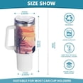 thumbnail image 3 of SKYSONIC Insulated Tumblers with Lids and Straws Handles 40oz Water Bottle Reindeer Elk 3 Travel Mug Reusable Stainless Steel Thermos Vacuum, 3 of 7
