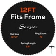 thumbnail image 2 of Soozier Trampoline Replacement Mat, Fits 12' Trampoline w/ 72 V-Hooks & 5.5" Springs, 8 Rows of Stitching & Tool (Spring & Frame not Included), Black, 2 of 9
