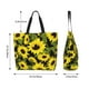 thumbnail image 5 of Balery Sunflowers In Vintage Bolsa Tote Estilo Estético con Cremalleras, Bolsa de Hombro, Bolsa de Compras Grande y Plegable, 5 of 8