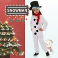 thumbnail image 2 of Ulitacool Christmas Outfits For Girls Long Sleeve Kids Snowman Jumpsuit Xmas Festive Party Outfits With Hat Scarf Fall Winter Sweet Wear White 8-9 Years, 2 of 7