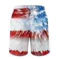 thumbnail image 2 of JULMCOMO American Flag Men's Shorts Drawstring Red White Blue Loose Stars Stripes Summer Shorts for Independence Day with Pockets White 2XL, 2 of 6