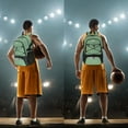 thumbnail image 3 of WOLT Basketball Bag Backpack - Ventilated Shoe & Ball Compartments, Best for Basketball Includes Tag (1 pack, Green), 3 of 7