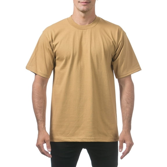 Pro Club Men's Heavyweight Short Sleeve Crew Neck T-Shirt - Mustard Yellow - XXL
