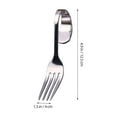 thumbnail image 2 of Niceauty 6Pcs Curved Handle Stainless Steel Forks Assorted Colors for Home and Restaurant Use, 2 of 5