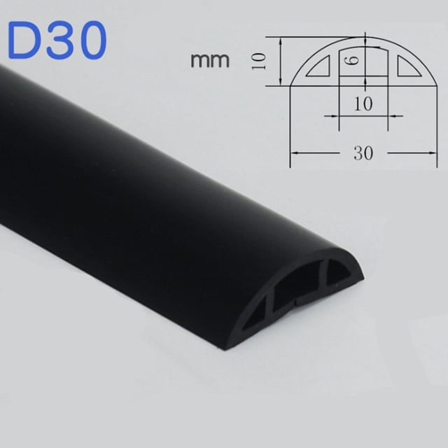 Housse Durable en Caoutchouc pour Goulotte, Protection Robuste pour Câble de Plancher (1 Mètre)