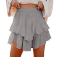 thumbnail image 1 of Diufon Plus Size Skirts for Women Elastic High Waist Boho Ruffle Layered Mini Skirts Golf Tennis Crochet Skirt, 1 of 8