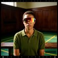 thumbnail image 4 of Oversized Mens Mirrored Shield Sunglasses Rimless Sport Wraparound UV400 / White Frame - Orange Mirror Lens, 4 of 7