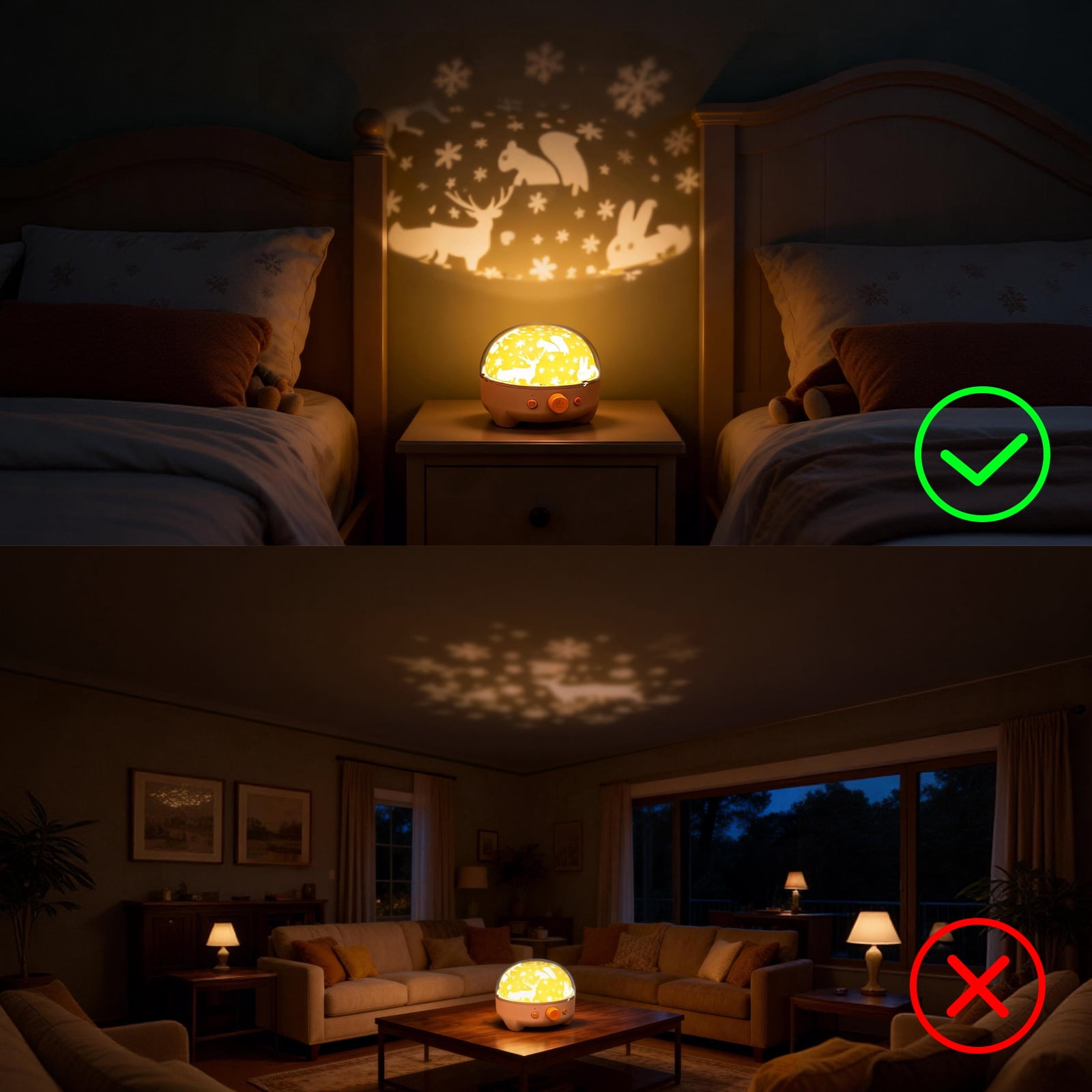 Jierben Baby Sound Machine, Night Light for Nursery, White Noise Sound Machine 3 in 1,Dimmable Nursery Lamp & Projector,Safe Protection,20 Soothing Sounds,Timer Options