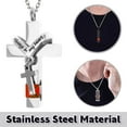 thumbnail image 6 of 4PCS Cremation Urn Necklace for Ashes, Stainless Steel Memorial Keepsake Jewelry, Heart Cross Cubic Urn Jewelry for Loved One or Pet Women Men Family Sharing, 6 of 9