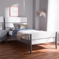 thumbnail image 2 of Baxton Studio Nereida Twin Slat Platform Bed in White and Gray, 2 of 8
