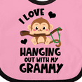 thumbnail image 4 of Inktastic Monkey I Love Hanging out with My Grammy Boys or Girls Baby Bib, 4 of 4