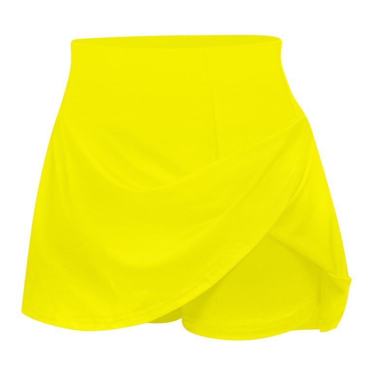 Teez-Her Solid Yellow Active Skort Size XL - 64% off