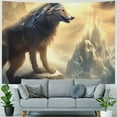 thumbnail image 4 of Nawypu Wolf Snow Tapestry Wall Hanging - Easy Care, Lightweight, Three Sizes, Short Plush Material Painting, 4 of 6