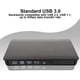 thumbnail image 4 of USB 3.0 SATA externo DVD CD-ROM RW Player caja de unidad óptica (negro) Hugtrwg Nuevos Originales, 4 of 8