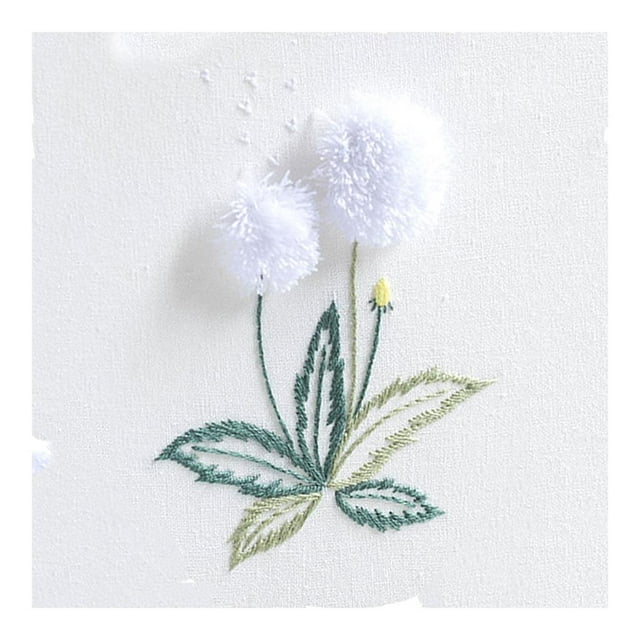 yuksok Stumpwork Embroidery s Pre-Printed Flower Pattern DIY Needlework Crafts
