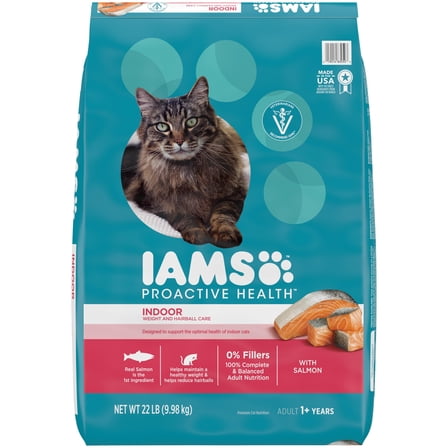 Iams Proactive Health Salmon Dry Cat Food, 22 lb Bag