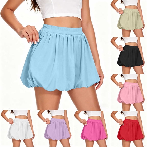 Antinious Child Girls Solid Adjustable Waist Versatile Fashion Sport Casual Shorts