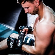 UFC Official Gloves - Mens XS Leather MMA Gloves with UFC Official Pro Competition Fight Gloves - 2 Piece
