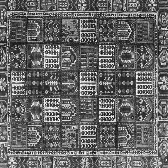 Ahgly Company Indoor Square Persian Gray Traditional Area Rugs, 7' Square