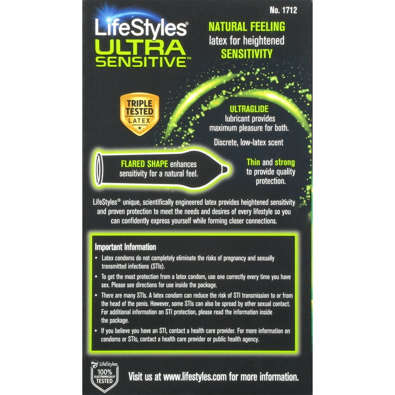 lifestyle condoms ultra lubricated LifeStyles Ultra Sensitive Natural Feeling Lubricated Latex Condoms, 40 Ea