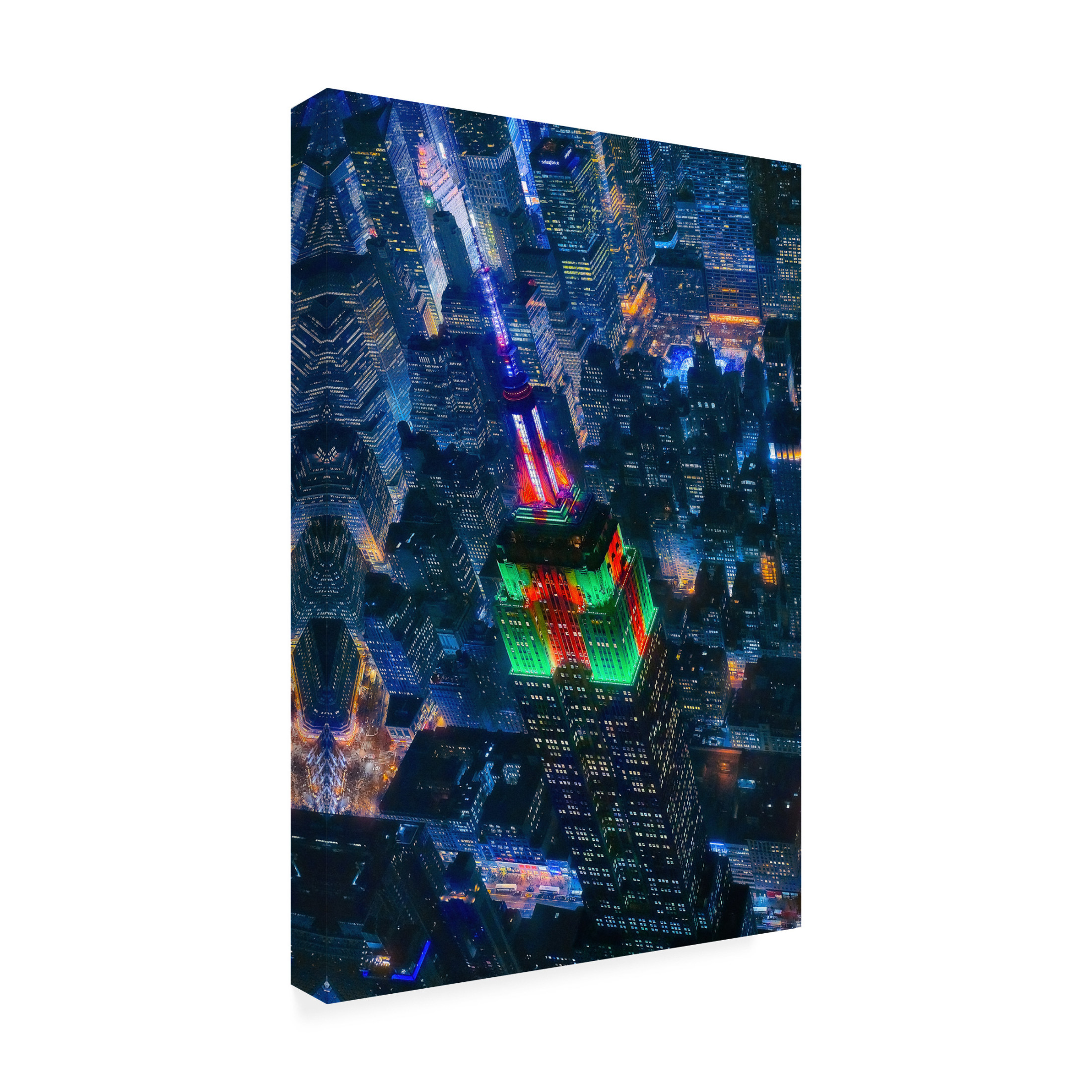 Canvas Wall Art - Javier De La 'Flying Nyc' Wall Art for Living Room, Bedroom, or Office Décor by Trademark Fine Art - 16 x 24 Inches