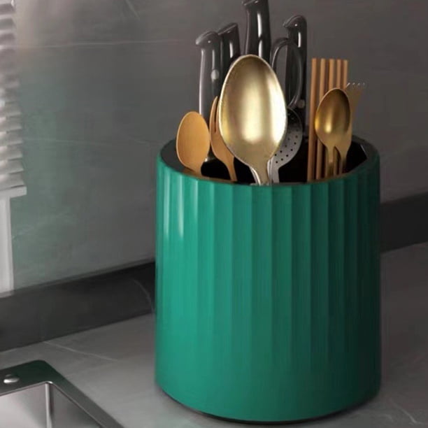 XWSHYW Aparatos de Utensilios de Cocina. Estante para Cuchillos Giratorio de 360 Grados, Organizador de Cuchillos de Cocina para El Hogar, Tubo para Palillos, Jaula para Cuchillos, Estante de Almacen