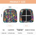 thumbnail image 3 of Pioneer Flower Seat Covers for Dining Room Chairs Set Of 6,Stretch Printed Washable Chair Seat Cover with Elastic Ties and Button,Removable Waterproof Couch Cushion Covers, 3 of 6