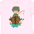 thumbnail image 4 of Inktastic Fishing Boy, Fisherman, Fishing Rod, Brown Hair Boys Toddler T-Shirt, 4 of 5