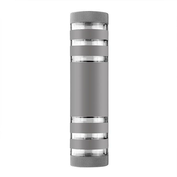 Moyic Lámpara de pared LED multifuncional para exteriores de doble cabezal, accesorio impermeable para EE. UU. Iluminación y accesorios plata Moyic HA026117-02