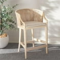 thumbnail image 3 of Pemberly Row Solid Wood and Cotton Counter Stool in Natural/White, 3 of 11