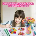 thumbnail image 6 of Amerteer Flower Craft Kits for Kids – DIY Vase Craft Project with Buttons and Felt Flowers - Make Your Own Flower Bouquet - Fun Gift for Boys, Girls Age 4 5 6 7 8 9 Years Old, 6 of 7