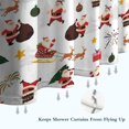 thumbnail image 6 of White Christmas Santa Pattern Shower Curtain 72"x84" ,Bathroom Decorative Shower Curtains Set with 12 Hooks,Modern Waterproof Washable Shower Curtain, 6 of 6