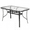 Black, variant on Arlopu Patio Tempered Glass Table, Rectangular Dining Table with Umbrella Hole, All-Weather Resistance Outdoor Table for Garden & Backyard, Black