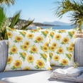 thumbnail image 5 of Waterproof Throw Pillow Covers Set of 2, 16x16 Inch Sunflower Decorative Pillowcases Outdoor Pillow Slip Cushion Covers Set for Couch Tent Yellow Summer Floral Watercolor, 5 of 7