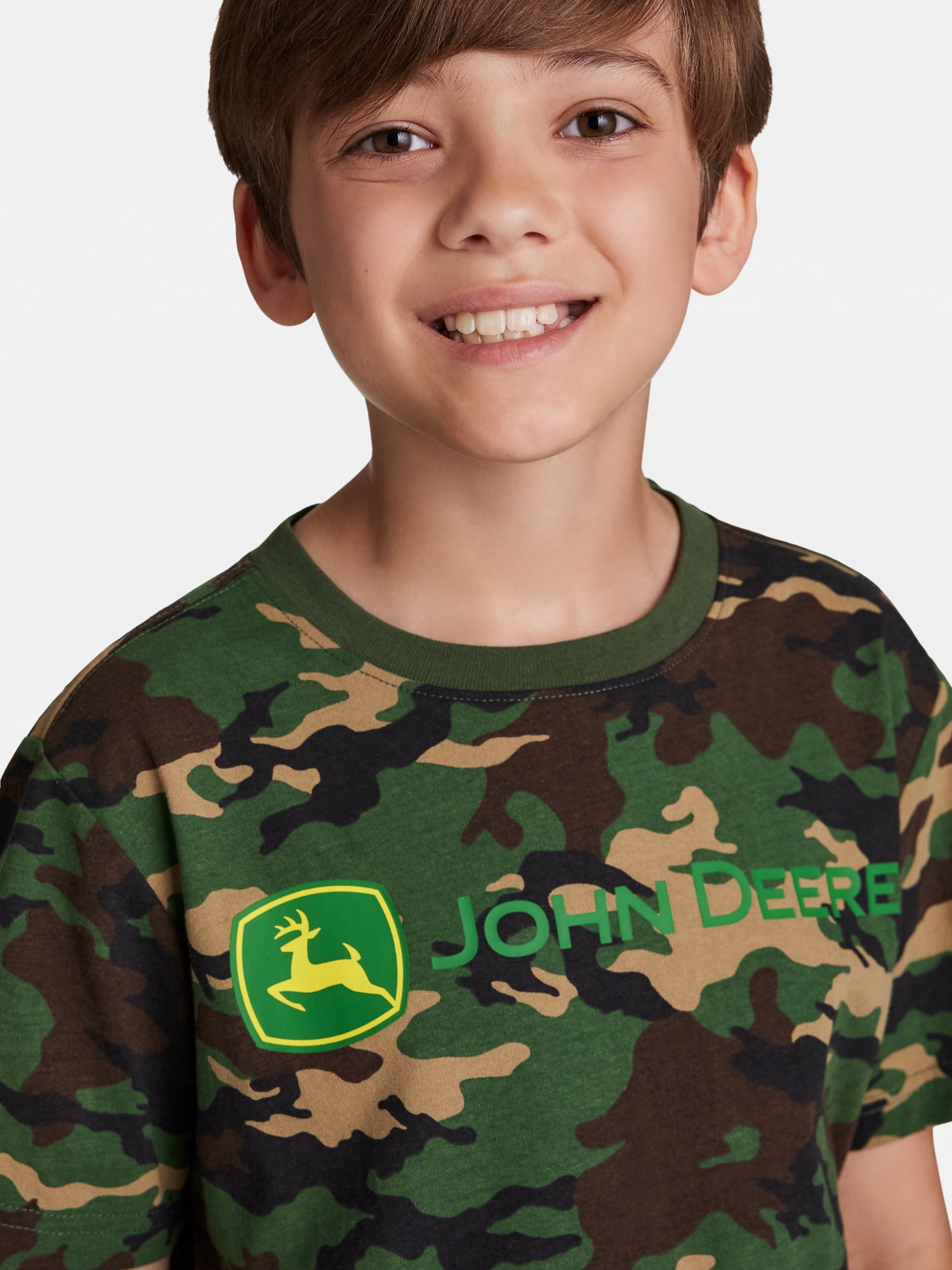 John Deere Boy's Short Sleeve Camo Graphic Crewneck T-Shirt, Sizes 4 - 18