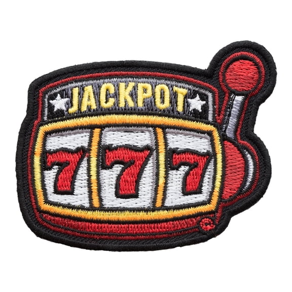 Red and Black Lucky Sevens Gambling Patches