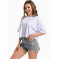 thumbnail image 5 of Women's Loose Fit Crop Top T-Shirt - Soft Comfortable Short Sleeve Tee for Workout/ Gym/ Casual Wear, 5 of 5