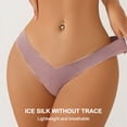 thumbnail image 5 of 3-piece set Women's Panties Women's cotton Traceless ice Silk Panties Women's V-shaped Waist edge, 5 of 5