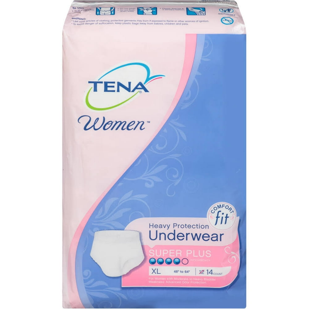 TENA Incontinence Underwear for Women, Protective, X-Large 14 ea (Pack ...