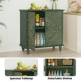 thumbnail image 4 of HLR 32" W Mid Century Modern Accent Cabinet with 2 Doors, Sideboard Buffet with Storage, Green., 4 of 7