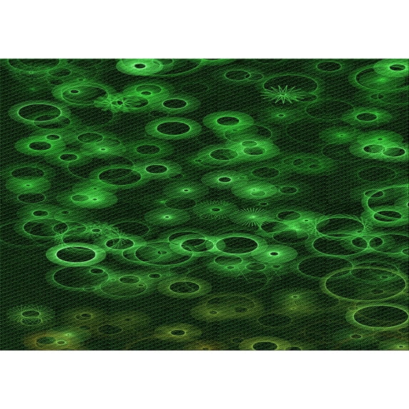 Ahgly Company Machine Washable Indoor Rectangle Transitional Green Area Rugs, 5' x 7'